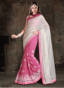 Attractive Brocade Different Style Saree