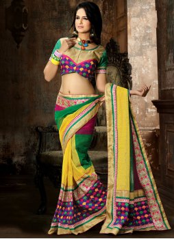 Fab Brocade and Net Designer Saree