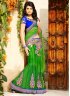 Gratifying Karishma Kapoor Blue Silk Trendy Saree