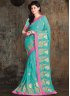 Karishma Kapoor Blue Silk Trendy Saree