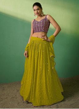 Artistic Green Wedding Trendy Lehenga Choli