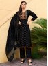 Black Foil Print Festival Trendy Salwar Kameez