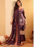 Chanderi Silk Readymade Salwar Kameez in Purple