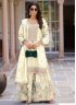 Chinon Off White Zari Trendy Salwar Kameez