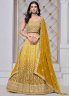 Chinon Trendy Lehenga Choli in Mustard