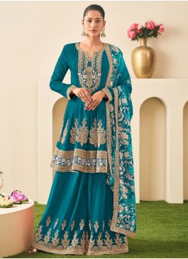 Chinon Zari Readymade Salwar Kameez in Morpeach 