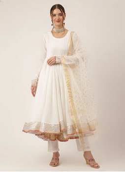 Cotton Trendy Salwar Suit in White