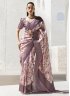 Delightsome Art Silk Pink and Purple Contemporary Saree