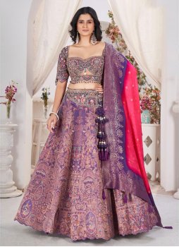 Distinctively Purple Readymade Lehenga Choli