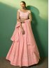 Elite Peach Engagement Designer Lehenga Choli