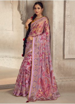 Exotic Printed Pink Contemporary Saree