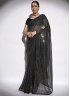 Georgette Sequins Designer Saree in Black