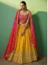 Georgette Sequins Lehenga Choli in Mustard
