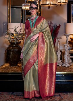 Green Tissue Classic Saree