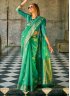 Green Weaving Tussar Silk Classic Saree