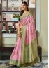 Handloom silk Floral Print Contemporary Style Saree in Lavender