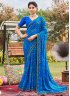 Ideal Printed Blue Contemporary Saree