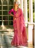 Incredible Tussar Silk Pink Weaving Classic Saree