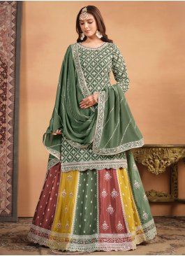Innovative Embroidered Party A Line Lehenga Choli