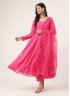 Invigorating Pink Designer Cotton Readymade Salwar Suit