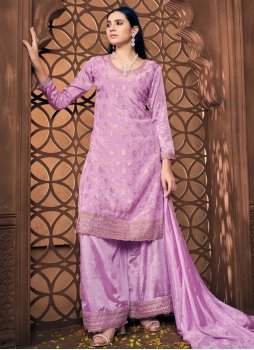 Lavender Color Palazzo Salwar Kameez