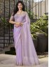 Lavender Cotton Silk Ceremonial Trendy Saree