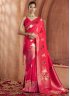 Mod Banarasi Silk Weaving Pink and Rani Classic Saree