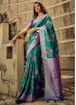 Noble Woven Satin Green Classic Saree