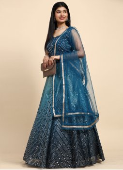 Observable Mirror Organza Readymade Lehenga Choli