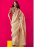 Off White Zari Viscose Traditional Saree
