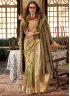 Organza Digital Print Saree in Sea Green