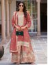 Orphic Silk Pink and Rust Readymade Salwar Kameez