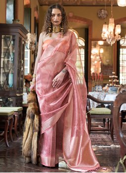 Pink Organza Ceremonial Classic Saree