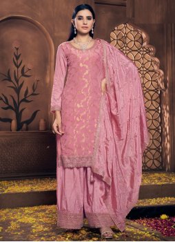 Pink Party Viscose Designer Salwar Kameez