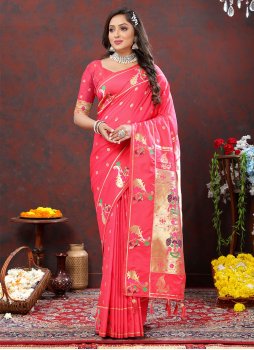 Pink Silk Festival Classic Saree