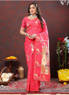 Pink Silk Festival Classic Saree
