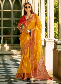Pleasing Weaving Tussar Silk Saree