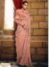 Pretty Fancy Fabric Peach Digital Print Designer Saree