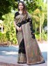 Princely Black Designer Saree