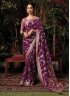 Purple Viscose Weaving Saree