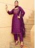 Rayon Pant Style Suit in Purple