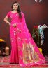 Resplendent Pink Trendy Saree