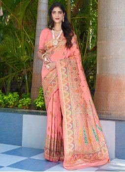 Salmon Party Classic Saree