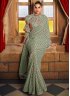 Sea Green Lace Trendy Saree