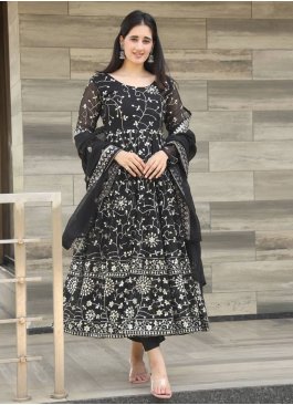 Sensible Embroidered Georgette Trendy Salwar Kameez