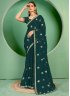 Shimmer Teal Classic Saree
