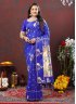 Silk Blue Contemporary Saree
