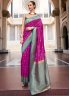 Silk Weaving Burgundy Classic Saree