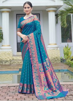 Silk Weaving Classic Saree in Blue