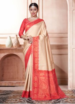 Sophisticated Kanjivaram Silk Woven Contemporary Saree